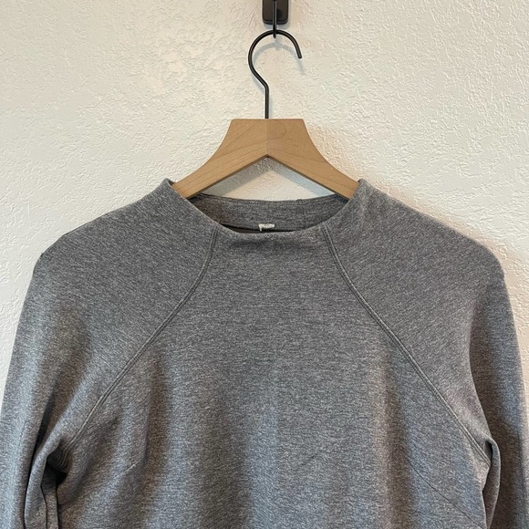 Lululemon Hill And Valley Mock Neck Long Sleeve Top Heathered Slate Grey 8 - Picture 8 of 15